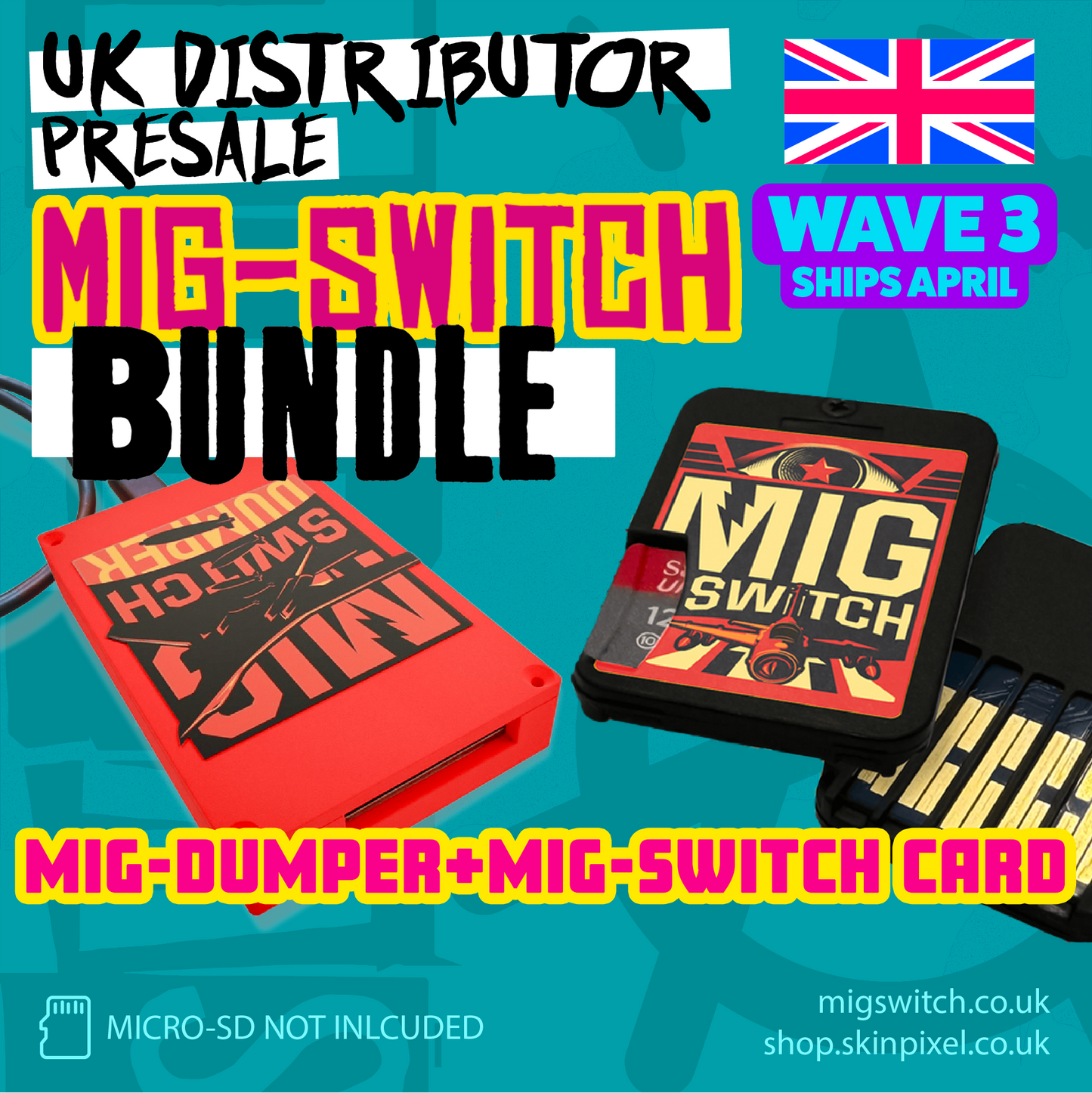 Mig-Switch + Switch Anarchy Punk Joy-Con Bundle