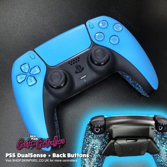 Starlight Blue PlayStation 5 DualSense with Back Buttons / Textured Blue Grip