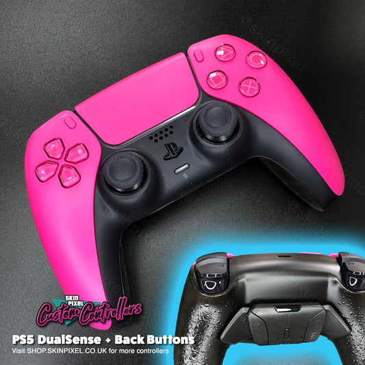 Nova Pink PlayStation 5 DualSense with Back Buttons / Textured Black Grip